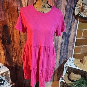 GAP Pink Short Sleeve Dress Size Medium